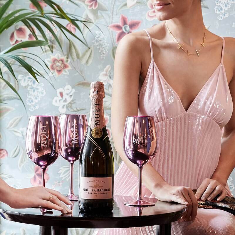 Walentynki szampan MoeT Rose